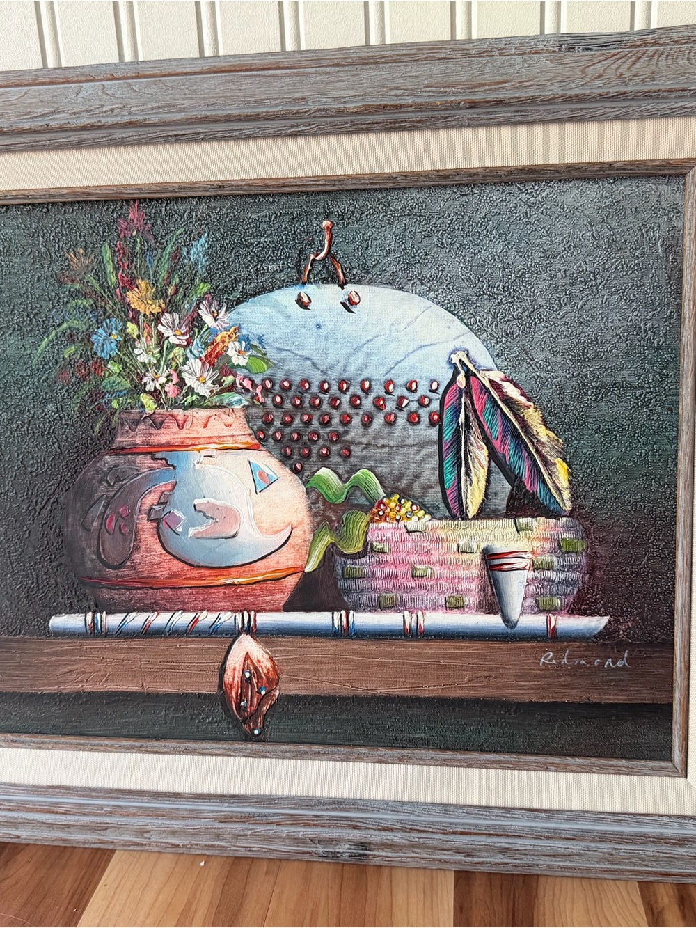 Hand-Painted Southwestern Still Life Wall Art - Multi-Color